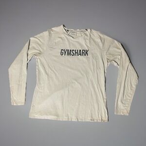 Gymshark Men's White Long sleeve Tshirt Large‎